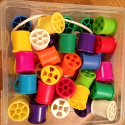 Cotton reels for threading games